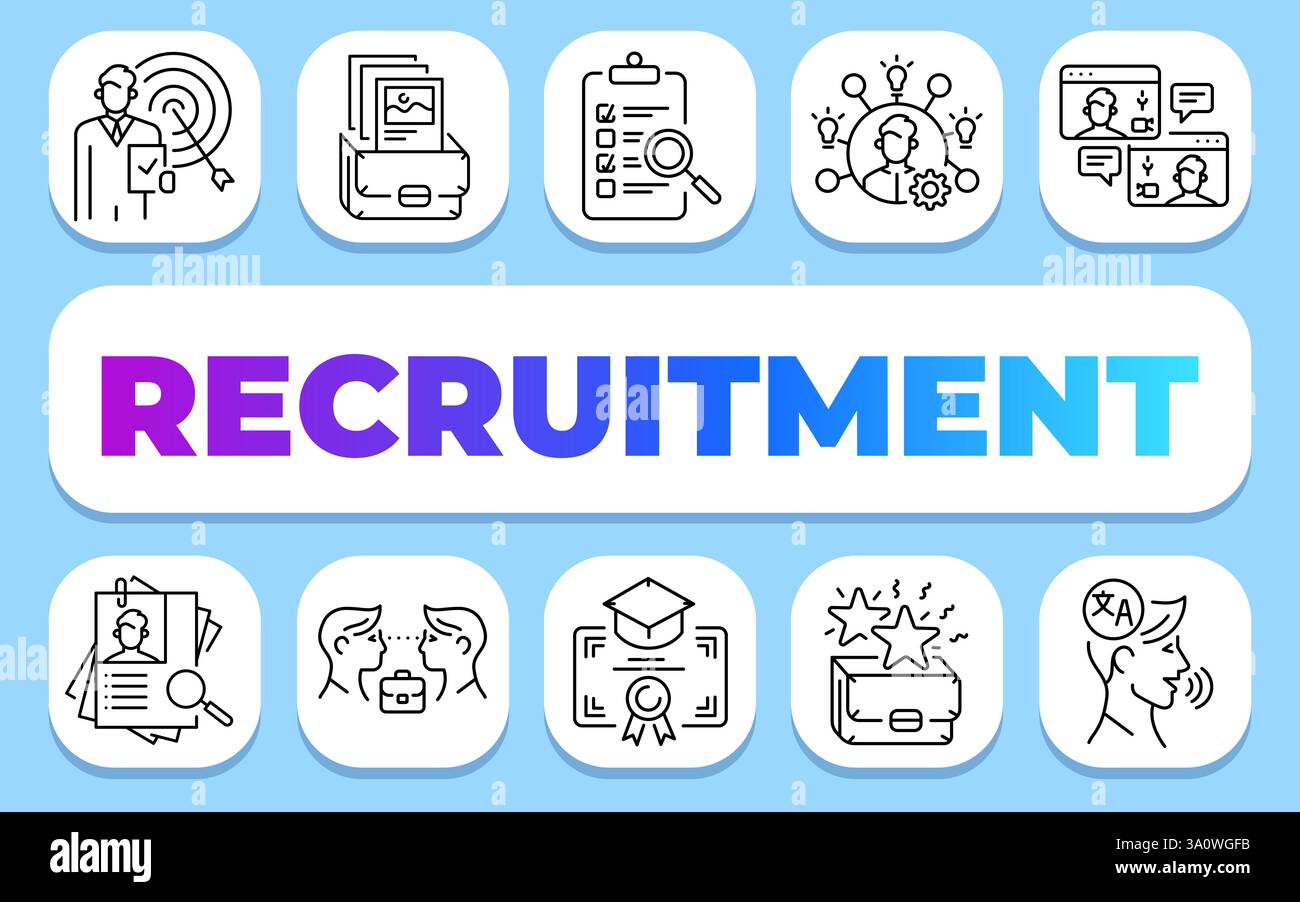 Recruitment text concept. Shablon for presentation and Infographics ...