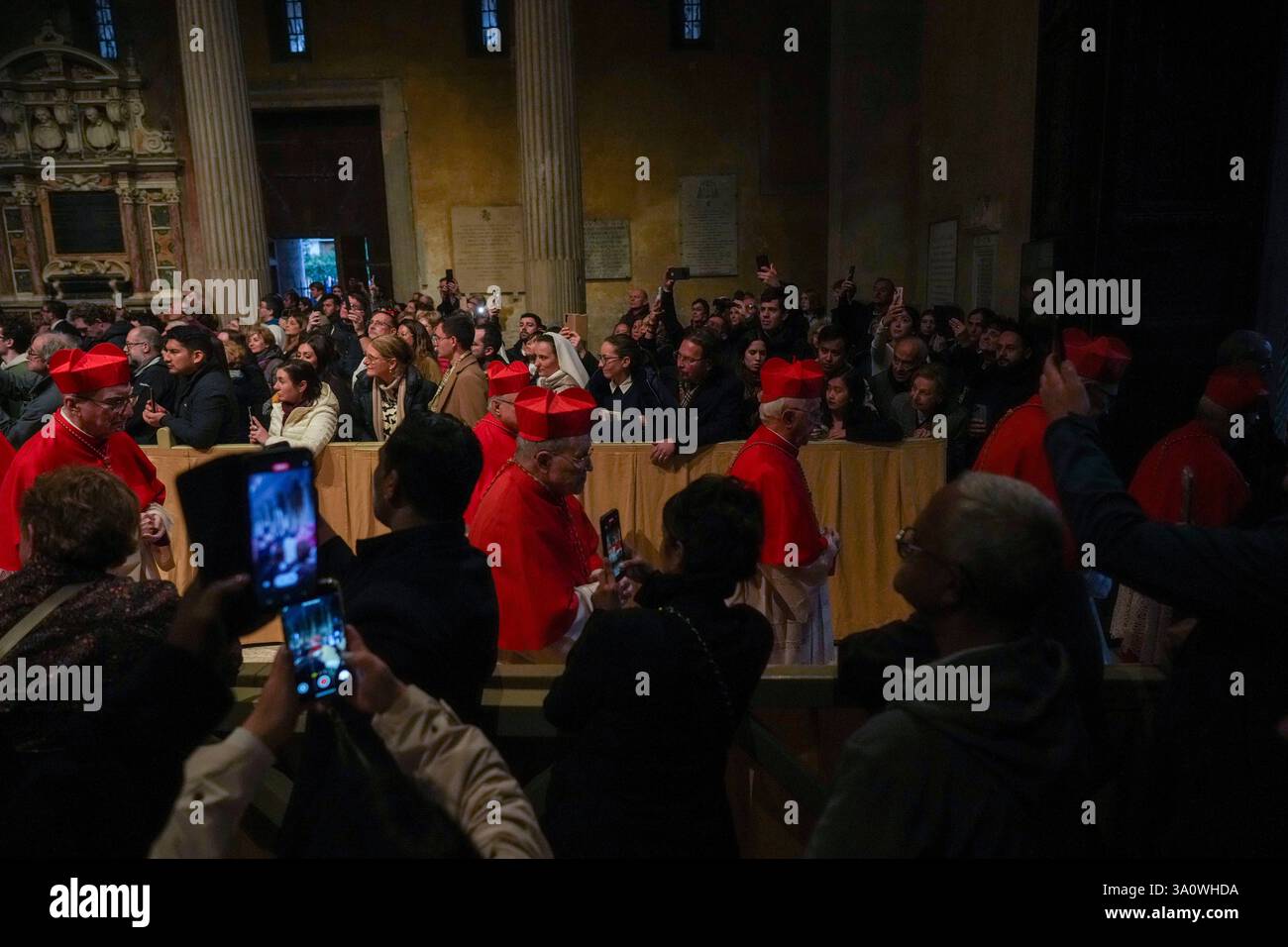 Cardinals leave at the end the first mass of Lent presided over by ...