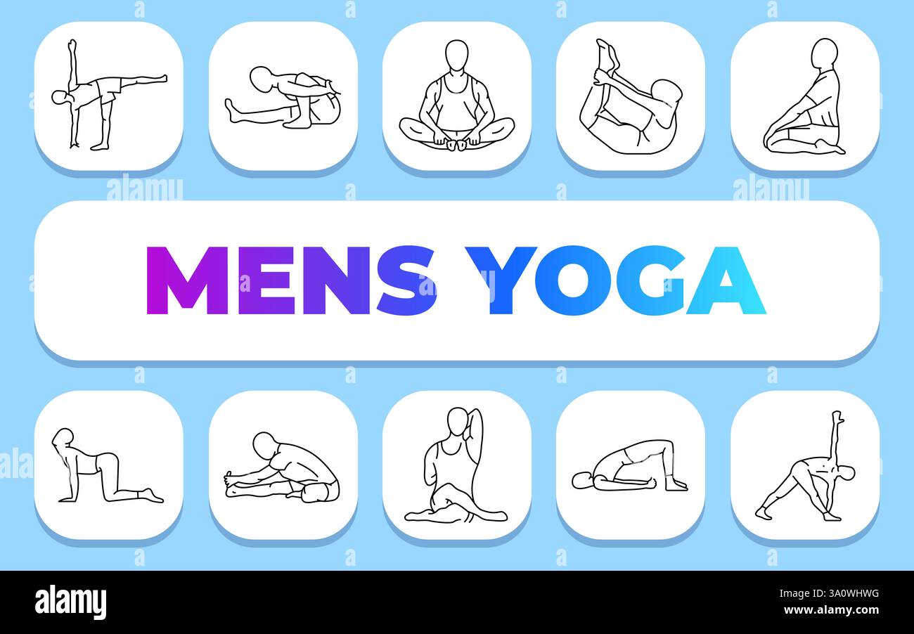 mens yoga text concept. Shablon for presentation and Infographics ...