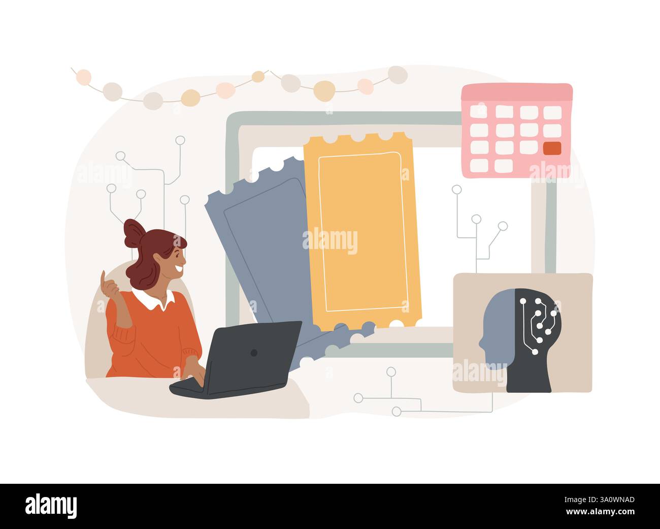 AI-Enhanced Event Management abstract concept vector illustration Stock ...