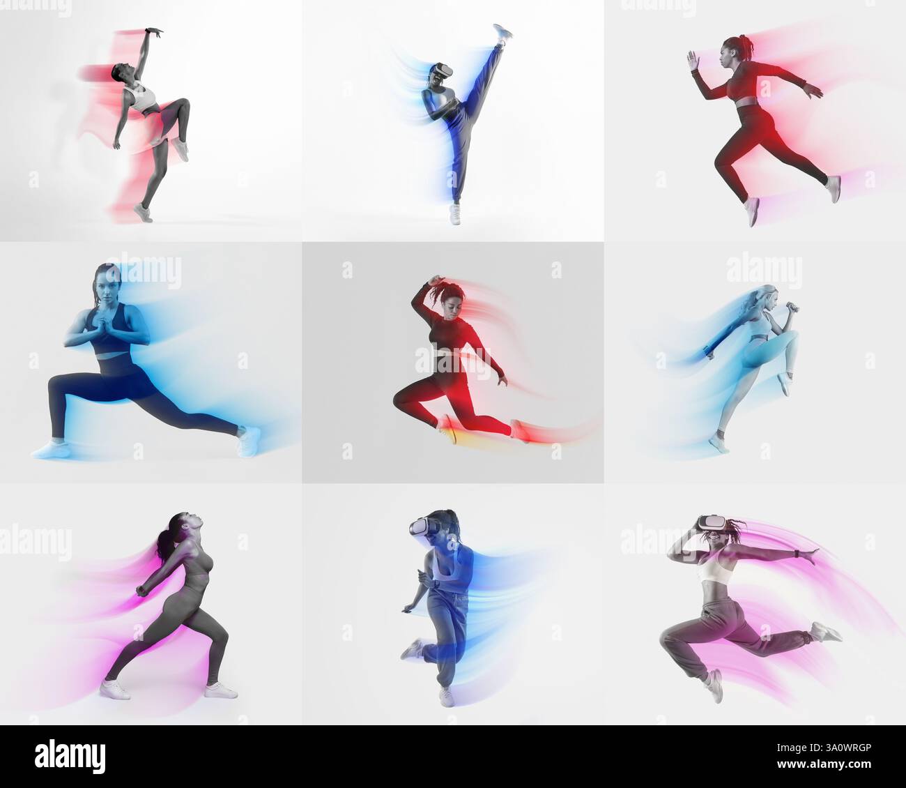 Dynamic athletic collage showcasing diverse workout routines and ...