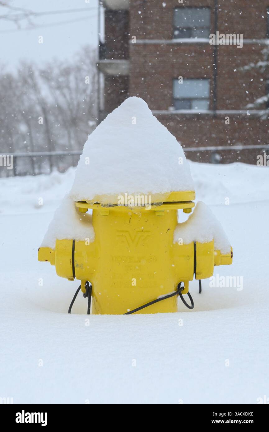 Fire hydrant under snow hi-res stock photography and images - Alamy