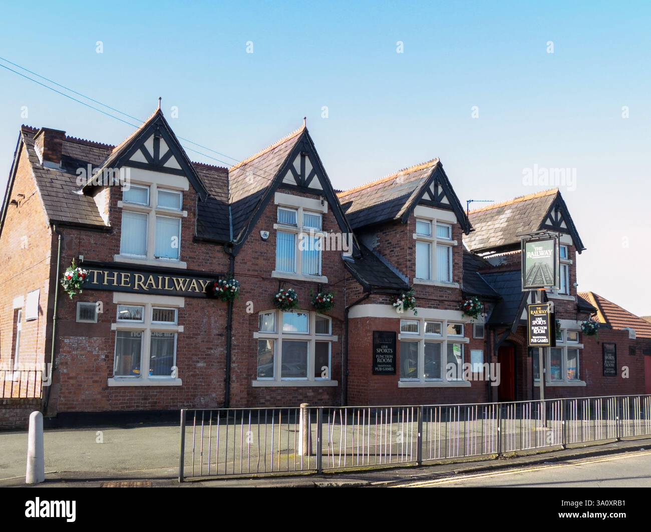 The Railway Pub in Kirkby,Knowsley,UK - Smartphone Captured Stock Image