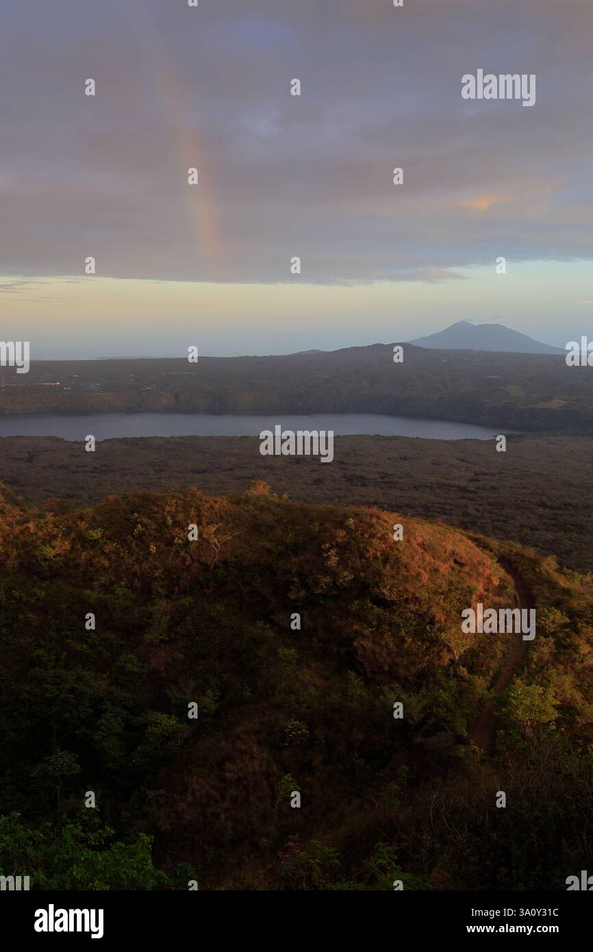 Extinct volcano inside of Masaya Volcano National Park.Masaya,Nicaragua Stock Photo