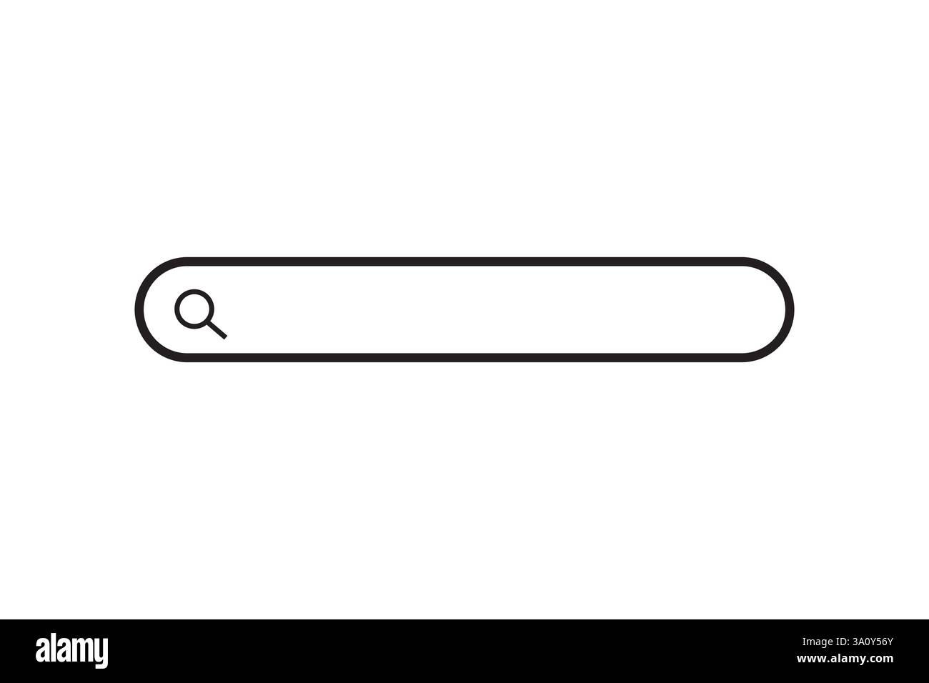 Search bar. Magnifying glass. Web navigation. Minimal vector icon Stock ...