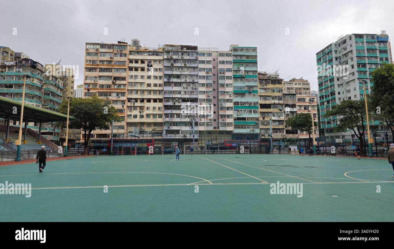 Maple Street Playground in Sham Shui Po, Kowloon, Hong Kong. - Smartphone Captured Stock Image