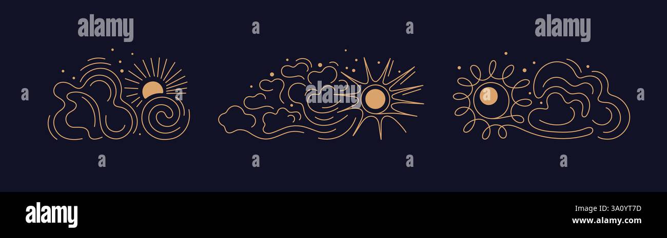 Vector one line zodiac Stock Vector Images - Alamy