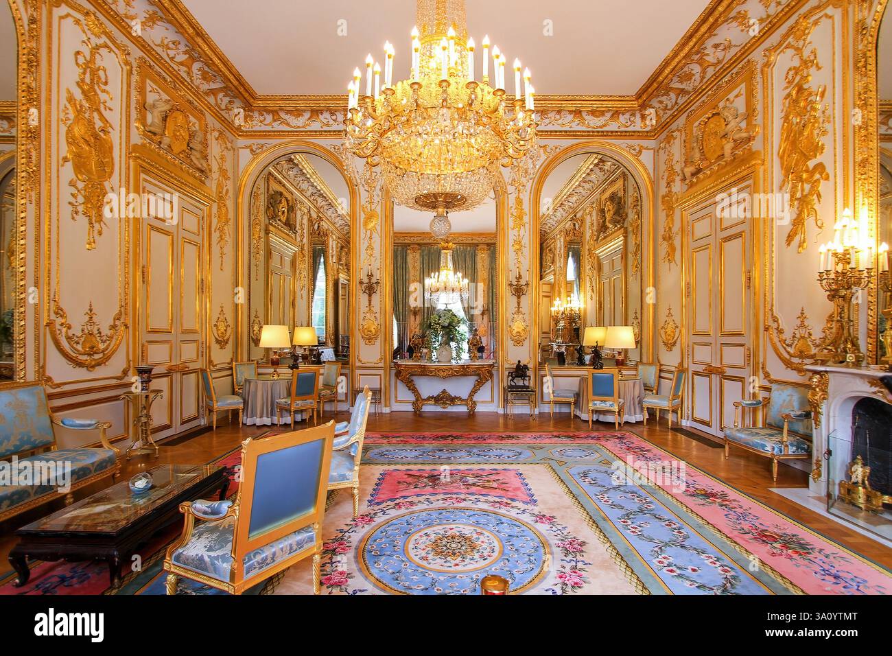 Ambassador's room in the Élysée Palace aka Hôtel d'Evreux, the official ...