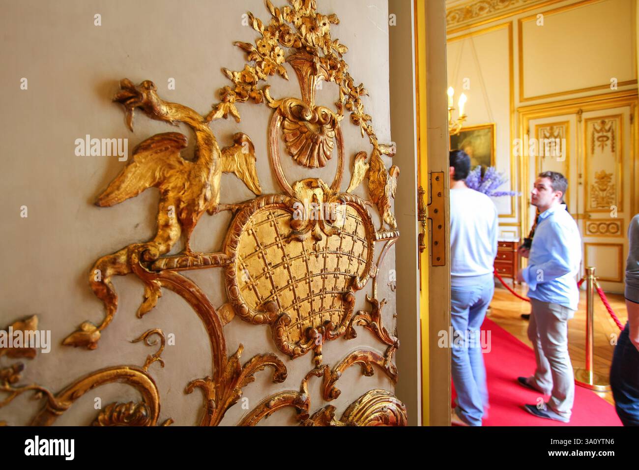 Golden door in the Élysée Palace aka Hôtel d'Evreux, the official ...