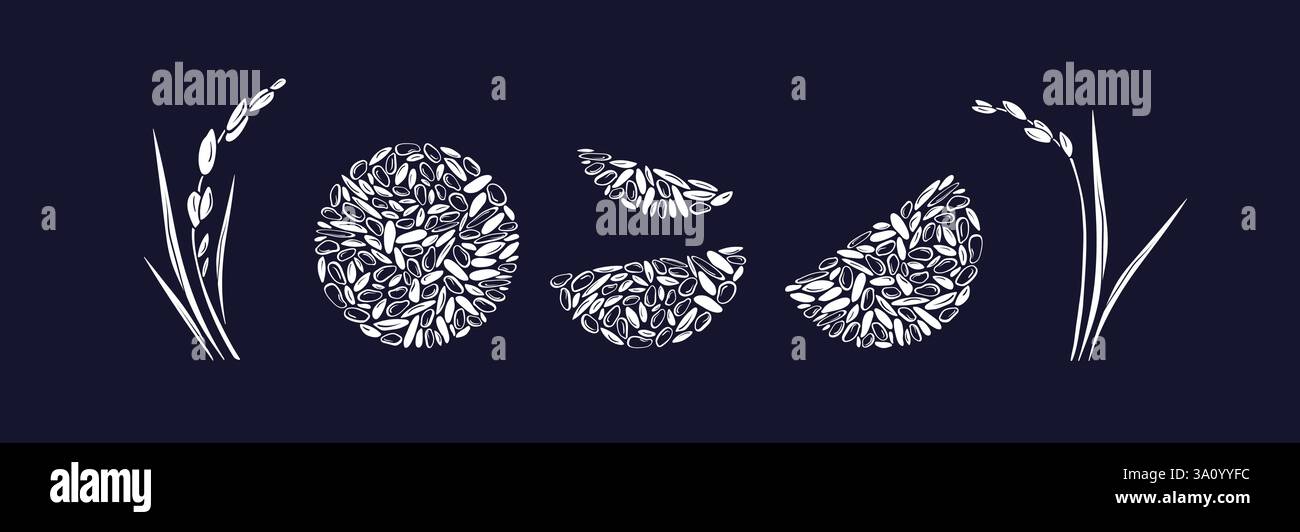 Puffed rice background Stock Vector Images - Alamy