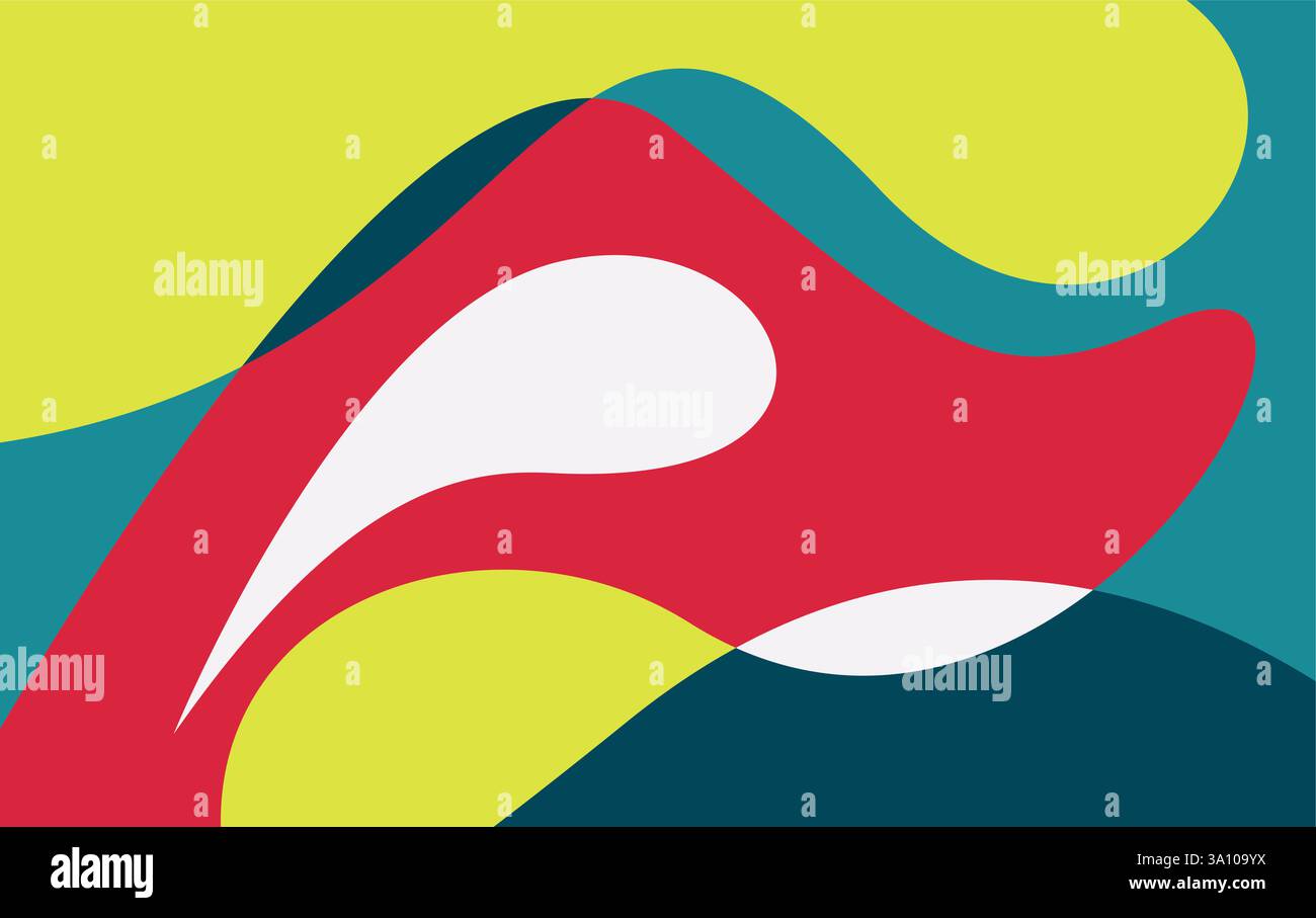 Abstract Background Vector 2D Fullcolor. wavy abstract background Stock Vector