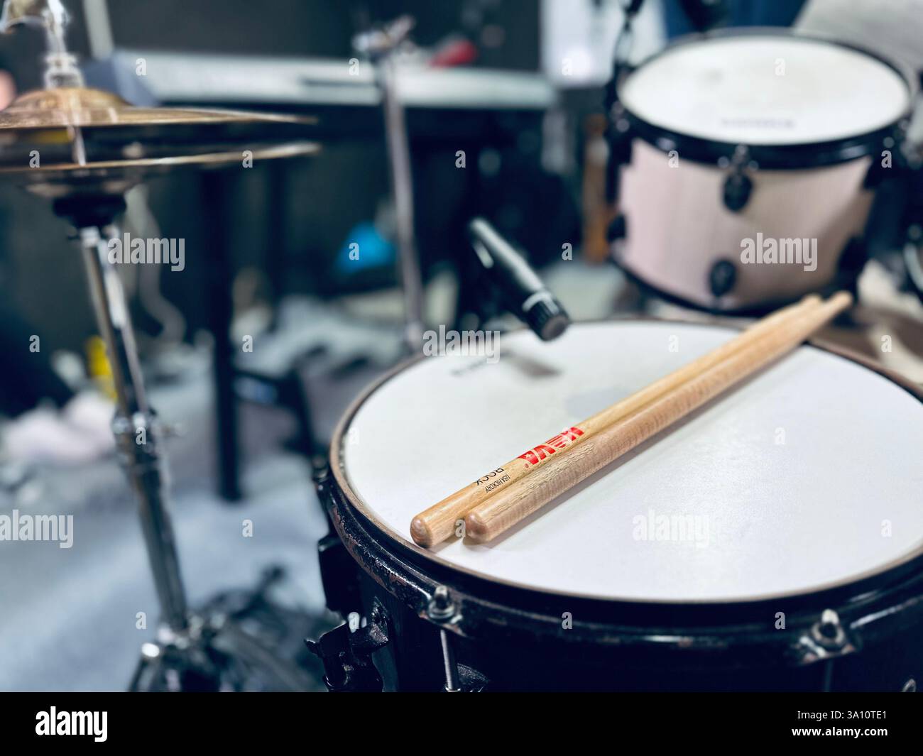 In the studio : Ready to record Stock Photo