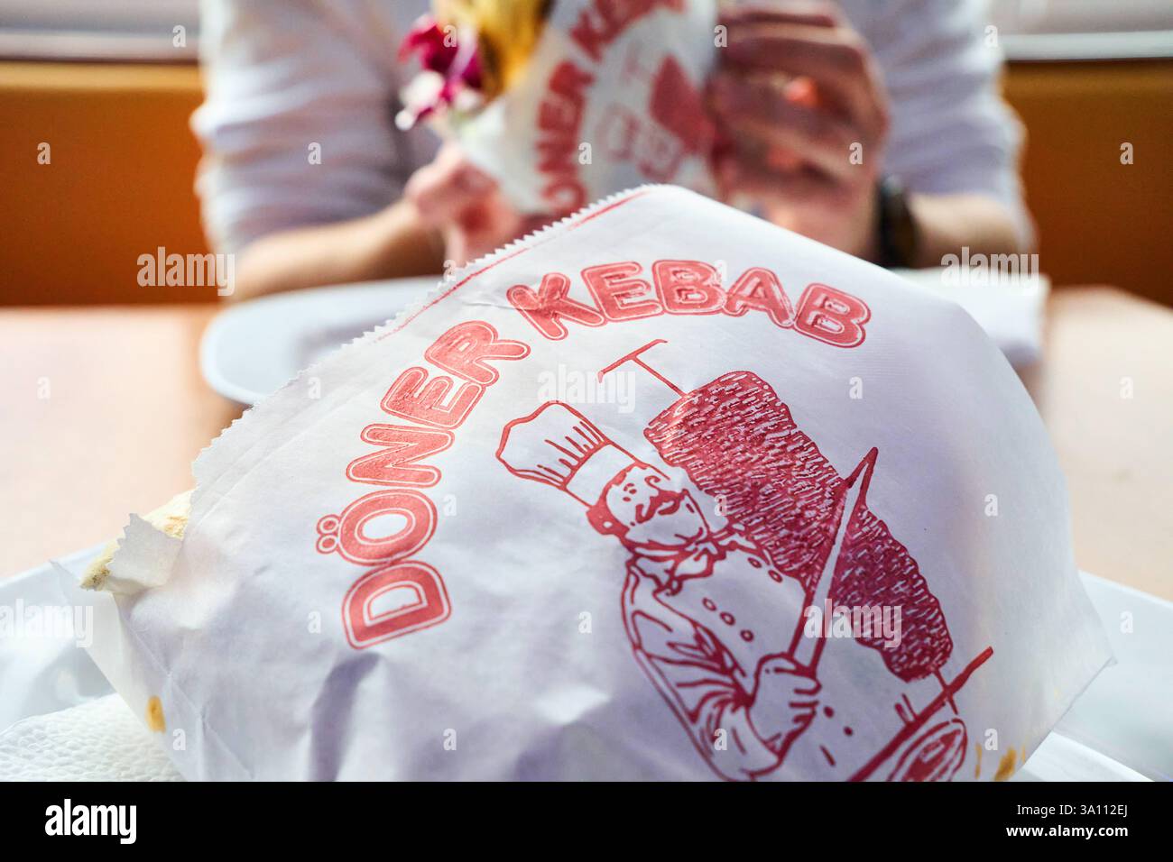 Karlsruhe, Baden-Württemberg, Germany - March 4, 2025: Döner Kebab in ...