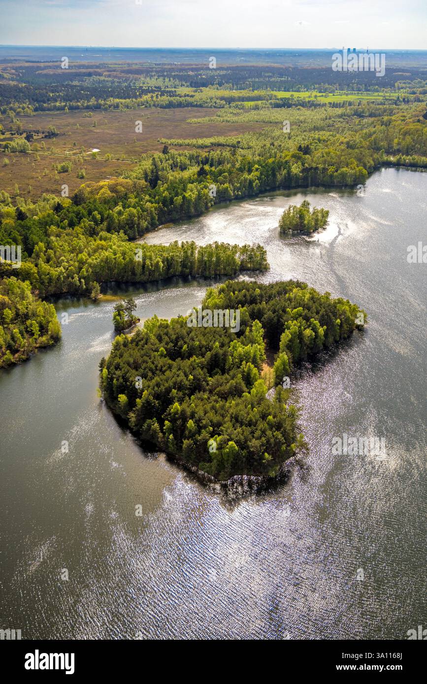 View2see Aerial view, Diergartscher See nature reserve NSG Elmpter Schwalmbruch ...