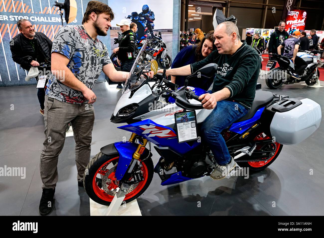 Prague, Czech Republic. 06th Mar, 2025. Start of exhibition of motorcycles, ATVs and accessories Motocykl Praha (Motorcycle Prague) 2025 in Prazsky veletrzni exhibition grounds in Prague, Czech Republic, March 6, 2025. Credit: Vit Simanek/CTK Photo/Alamy Live News Stock Photo