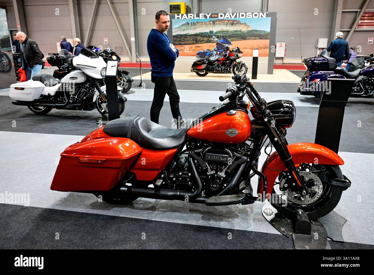Prague, Czech Republic. 06th Mar, 2025. Start of exhibition of motorcycles, ATVs and accessories Motocykl Praha (Motorcycle Prague) 2025 in Prazsky veletrzni exhibition grounds in Prague, Czech Republic, March 6, 2025. Credit: Vit Simanek/CTK Photo/Alamy Live News Stock Photo