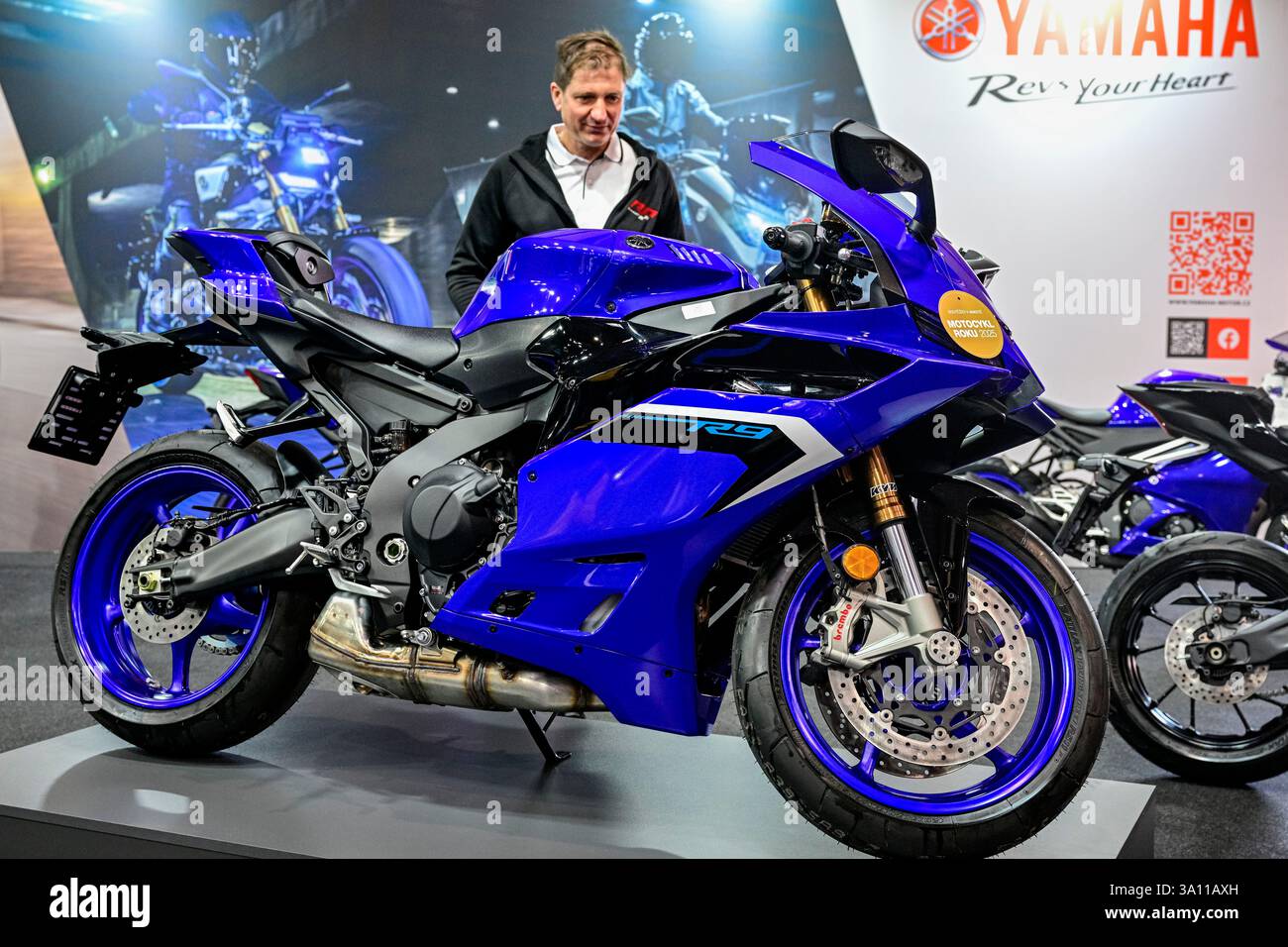 Prague, Czech Republic. 06th Mar, 2025. Start of exhibition of motorcycles, ATVs and accessories Motocykl Praha (Motorcycle Prague) 2025 in Prazsky veletrzni exhibition grounds in Prague, Czech Republic, March 6, 2025. Credit: Vit Simanek/CTK Photo/Alamy Live News Stock Photo