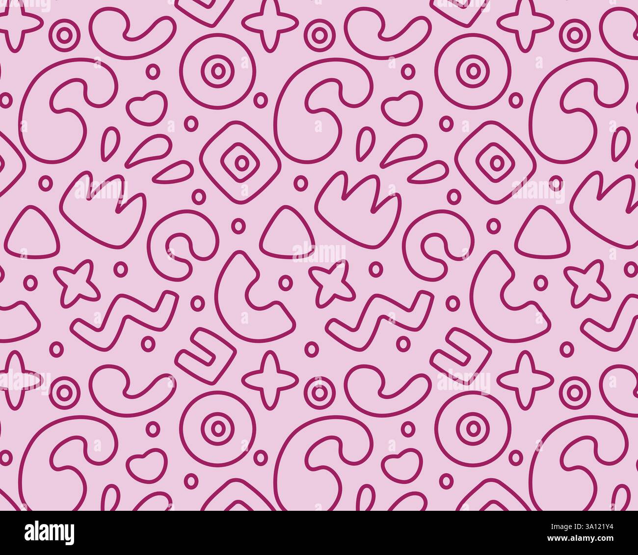 Abstract pink pattern. Geometric elements on pink background. Vector illustration. Stock Vector