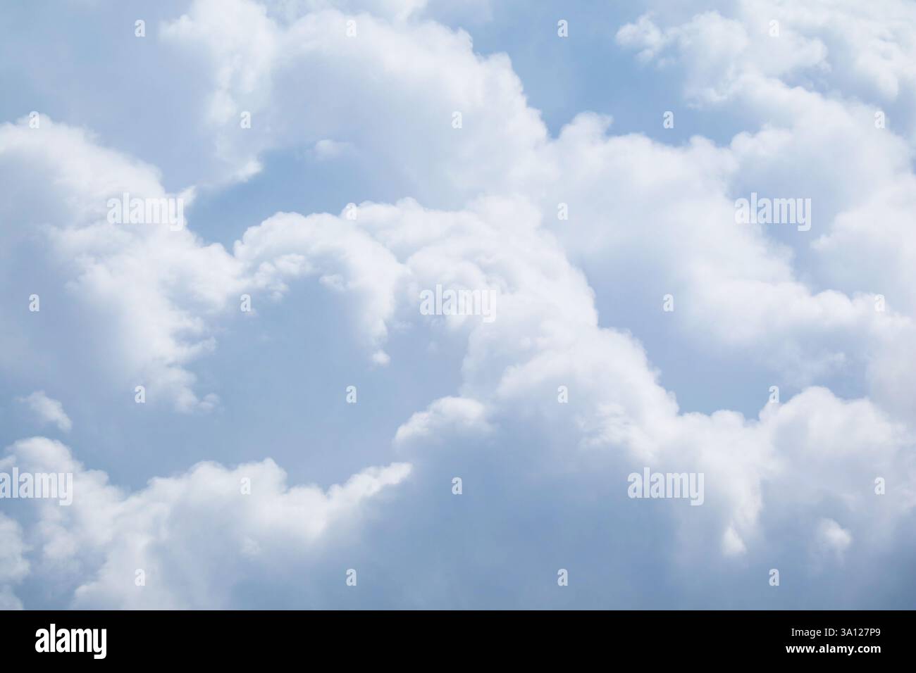 Beautiful Sky Filled with Amazing Fluffy Clouds Stock Photo