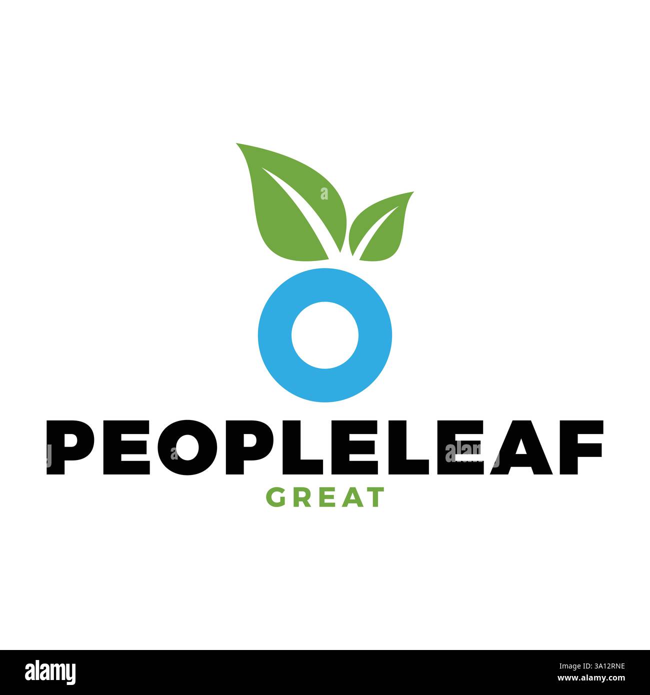 people leaf icon logo design template Stock Vector