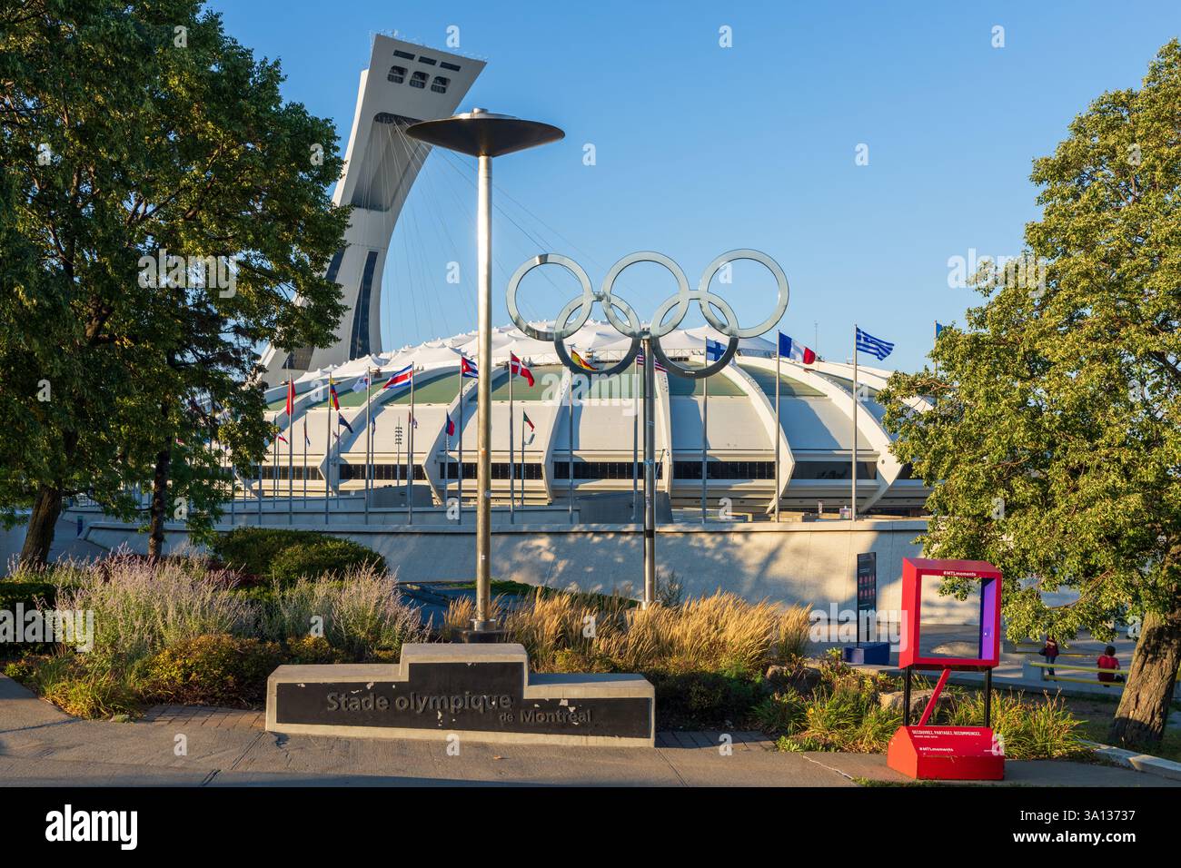 Montreal Olympic Stadium (The Big O). Montreal, Quebec, Canada. Stock Photo
