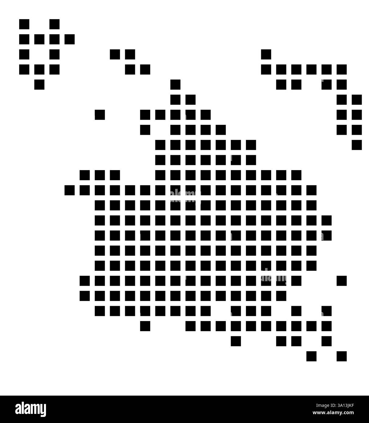 Symbol Map of the City Decatur (Alabama) showing the city with a ...