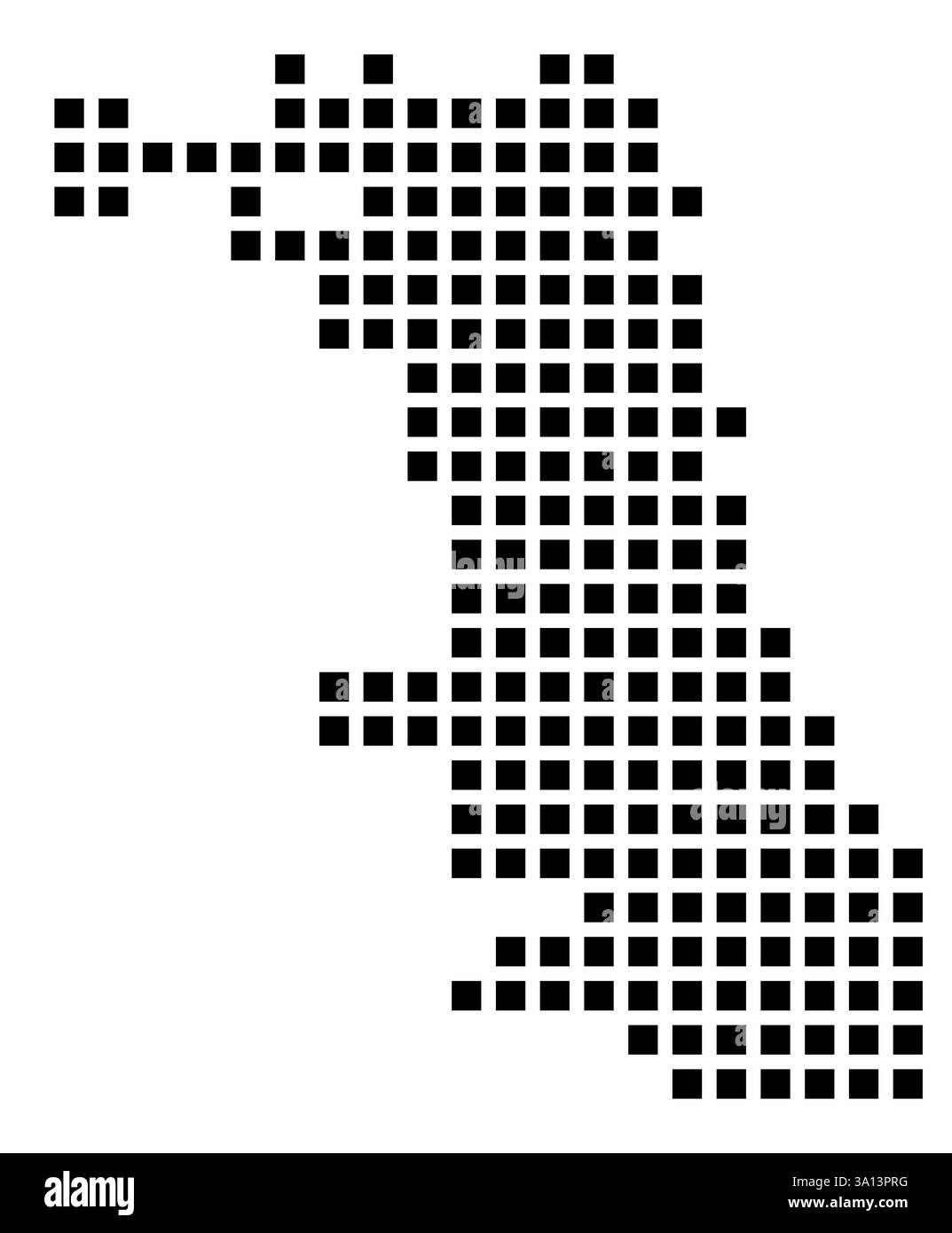 Symbol Map of the City Chicago (Illinois) showing the city with a ...