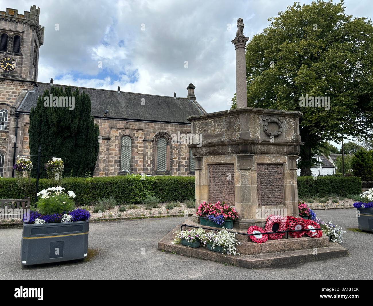 Beautiful Scottish Highland town of Aberlour in Speyside in Scotland. Ancient stone buildings and village views of buildings. Scottish tourist attract - Smartphone Captured Stock Image