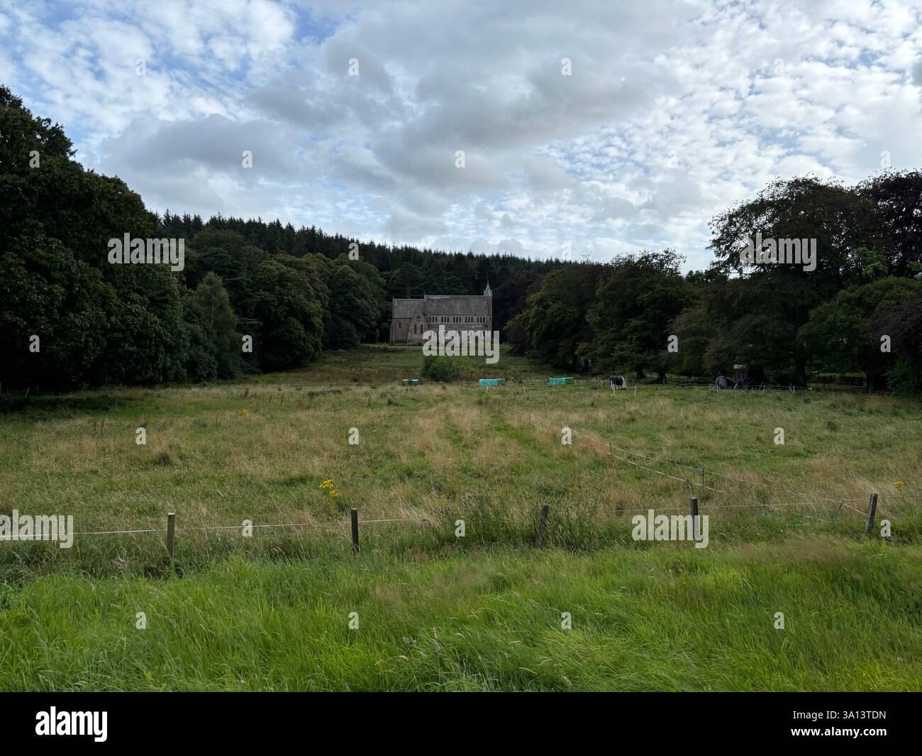St. Margaret’s Church and graveyard in Aberlour, Scottish Highlands. Speyside in Scotland. War memorial grave stone - Smartphone Captured Stock Image