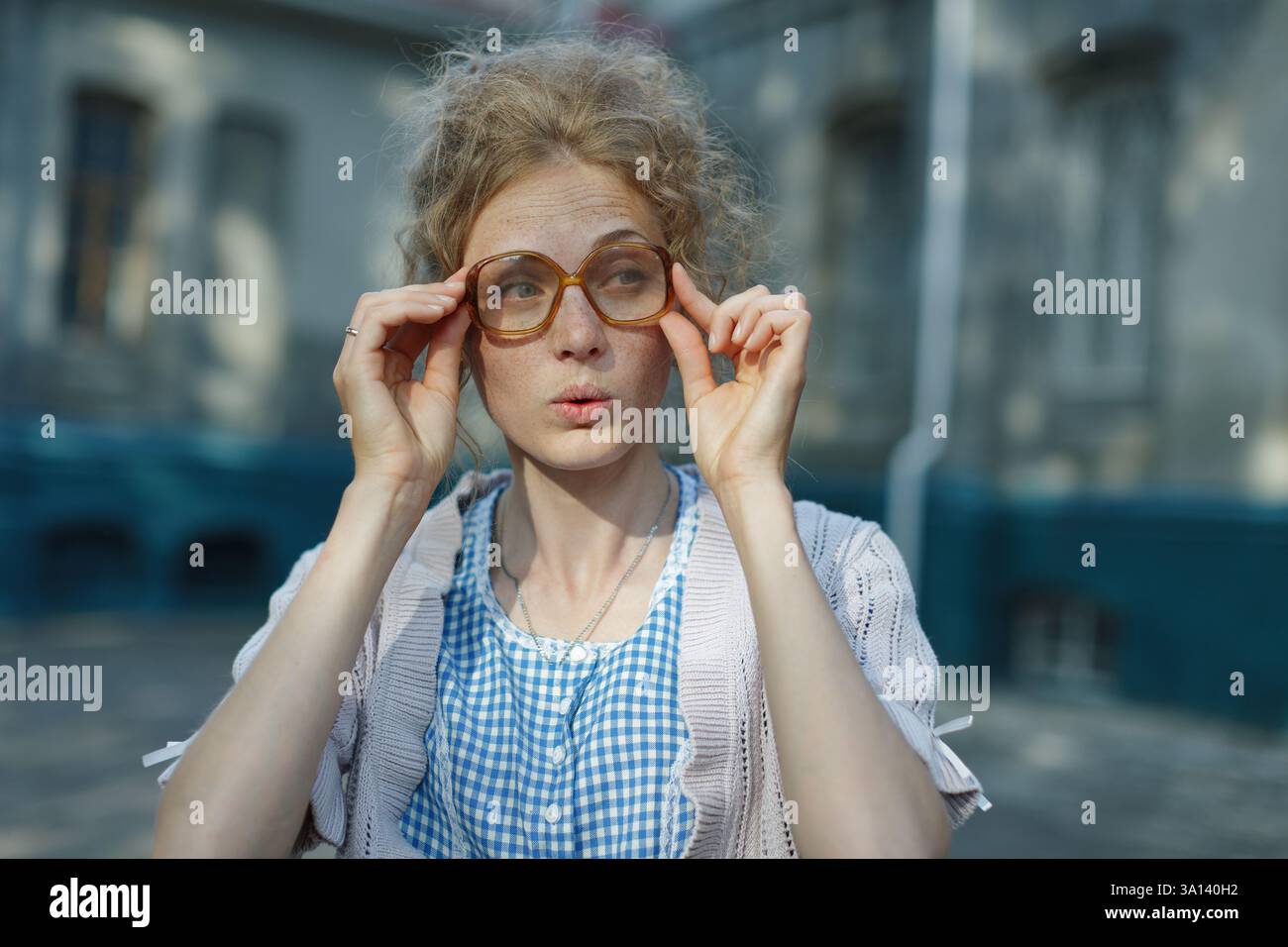 Redhead woman freckles hi-res stock photography and images - Alamy