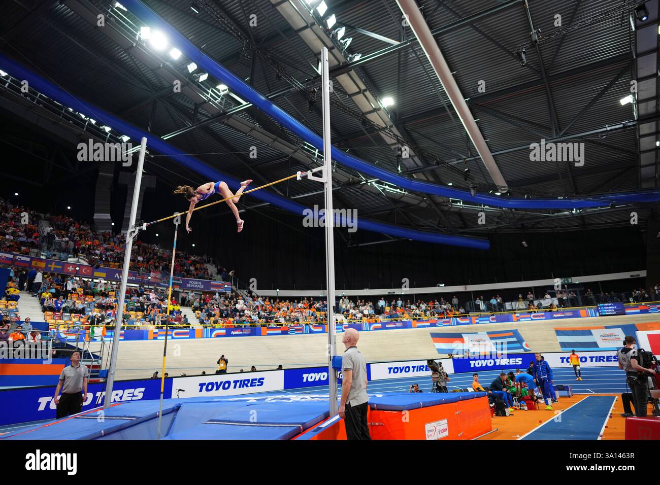 France's Nadine Visser in action during pole vault qualification during