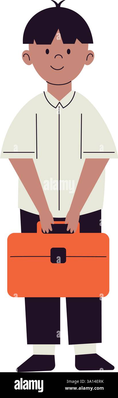 New Student Boy Standing Stock Vector Image & Art - Alamy
