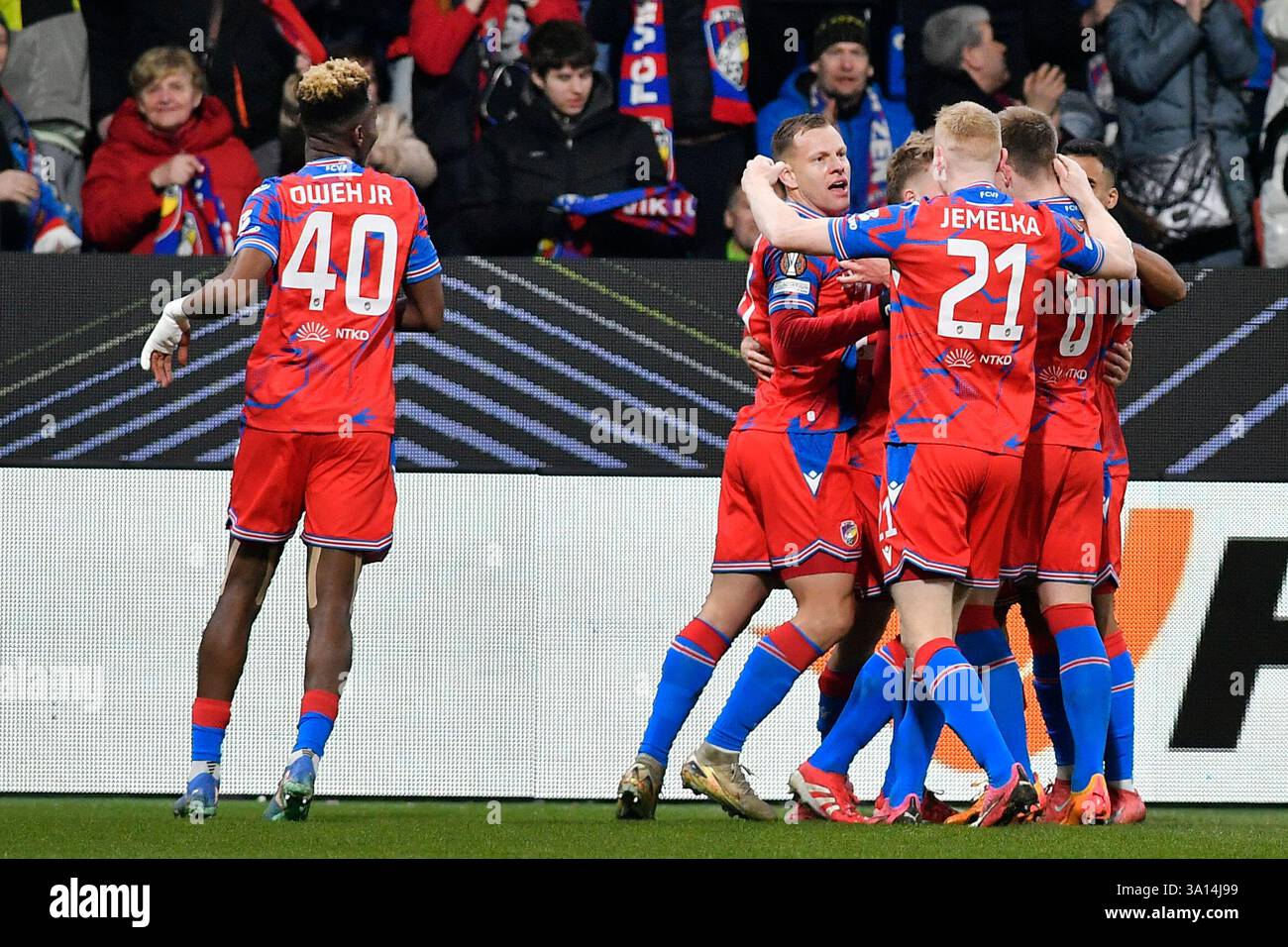 Pilsen, Czech Republic. 06th Mar, 2025. FC Viktoria Plzen players ...