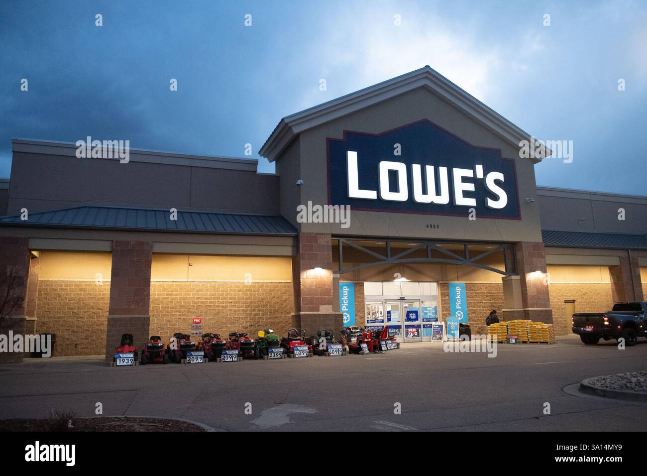Lowe's Home Improvement Center, University Village Shopping Center, Colorado Springs, Colorado Stock Photo