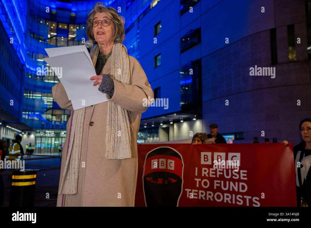 London, England, UK. 06 Mar 2025. A demonstration against the BBC was ...