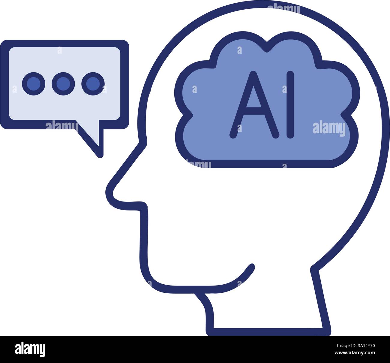 AI Chatbot Neural Brain Communication Icon Stock Vector Image & Art - Alamy