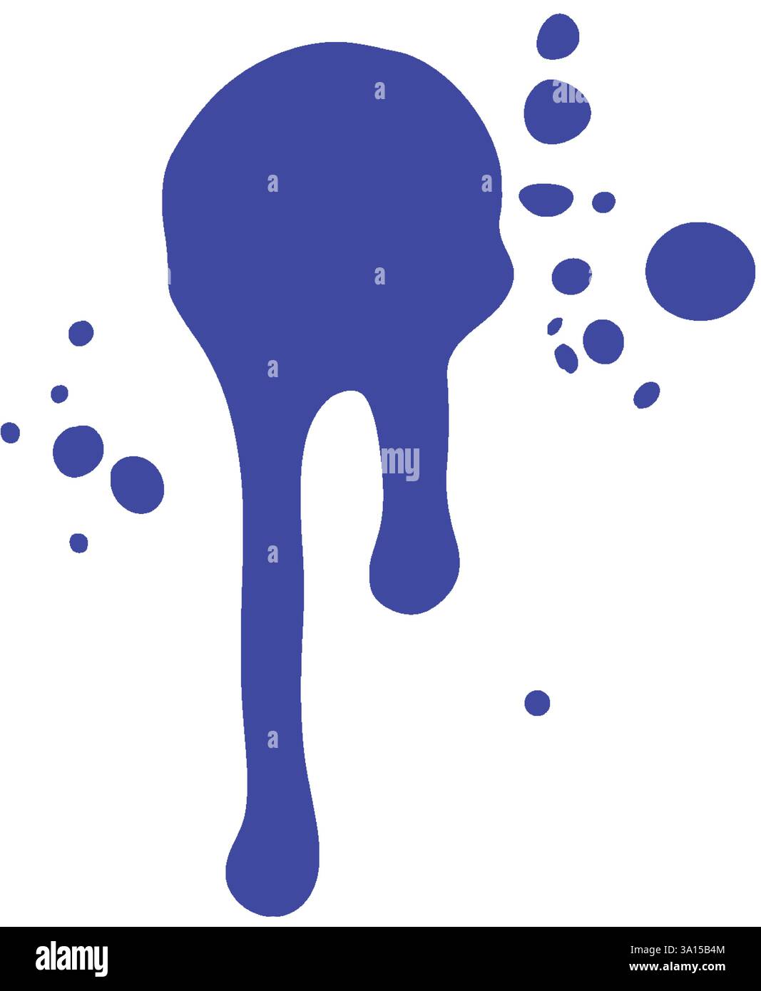 Dynamic vector illustration of a blue ink splash with fluid shapes and ...