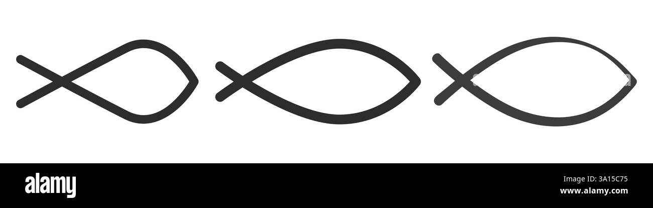 Ichthys. Flat vector illustration isolated on white Stock Vector Image ...