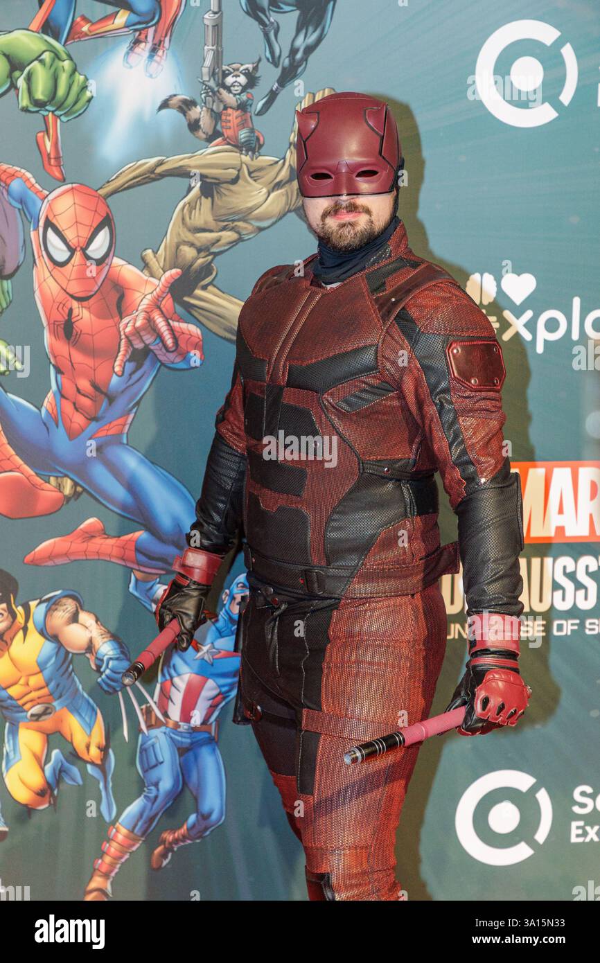06.03.2025. Köln. Marvel: Die Ausstellung - Universe Of Super Heroes. Die spektakuläre internationale Wanderausstellung Marvel öffnet ihre Tore im ODY Stock Photo