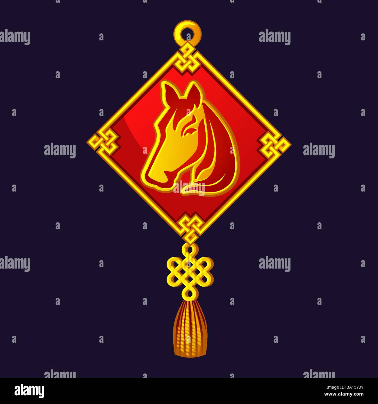 chinese-amulet-with-knot-and-symbol-chinese-new-year-of-the-horse-lucky