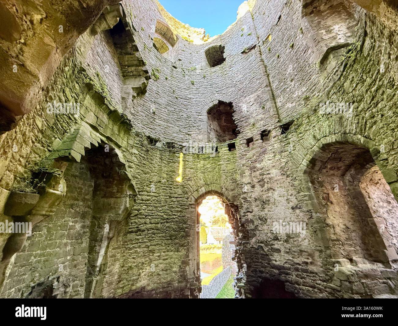Inside the Tower of a Medieval Castle - Tretower Castle, Powys, Wales - Smartphone Captured Stock Image