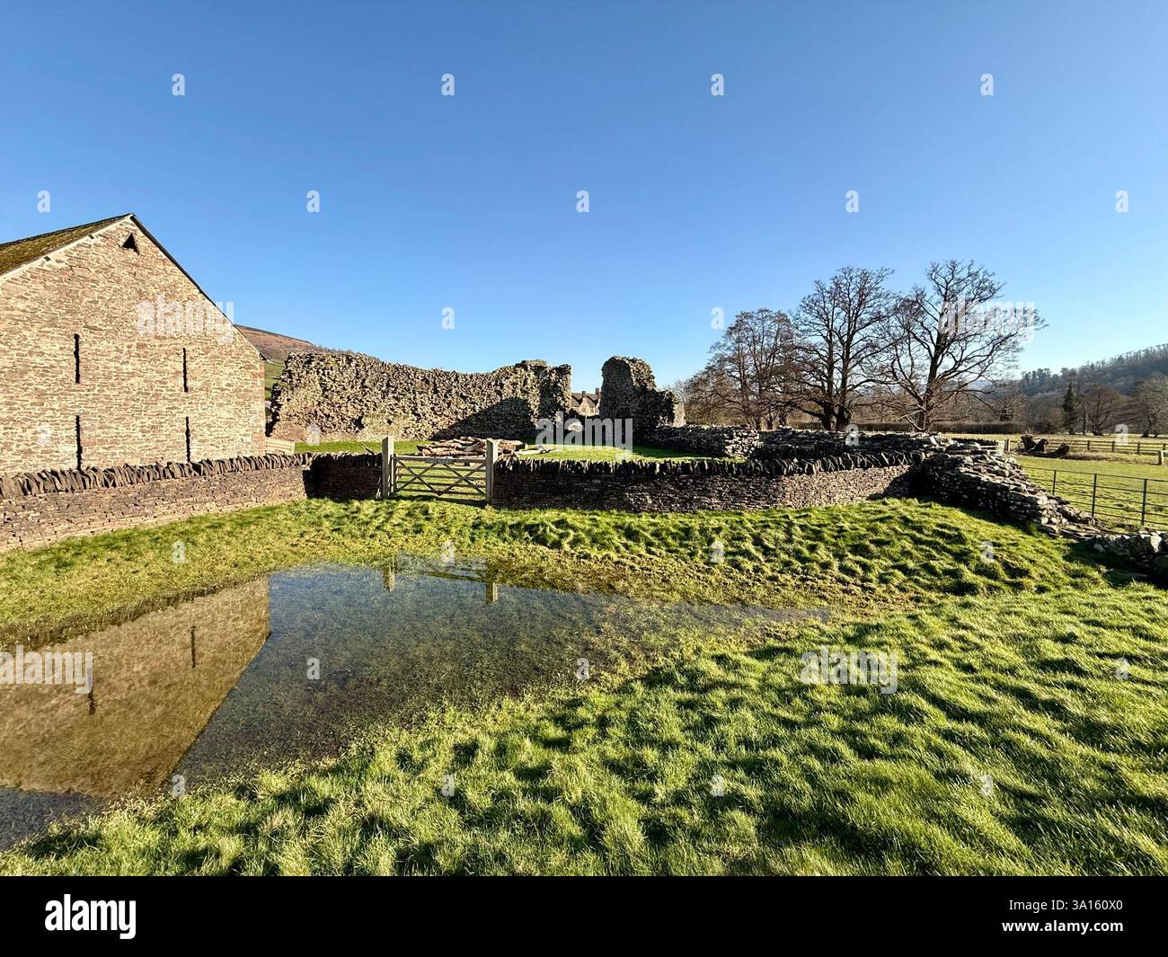 Tretower Court and Castle, Powys, Wales - Smartphone Captured Stock Image