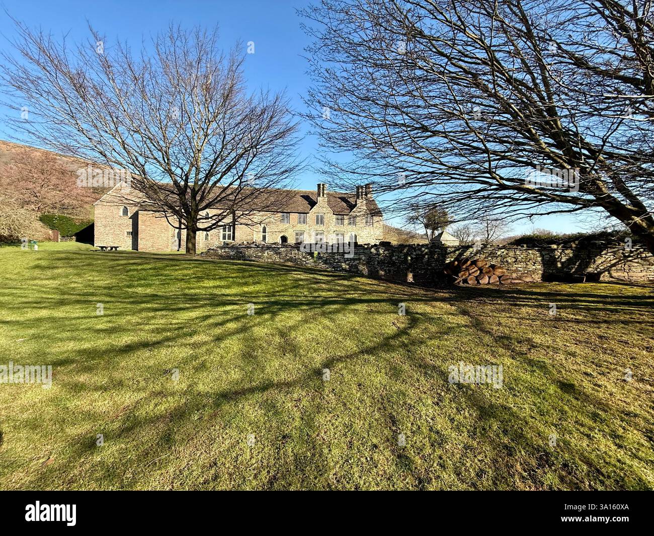 Tretower Court and Castle, Powys, Wales - Smartphone Captured Stock Image
