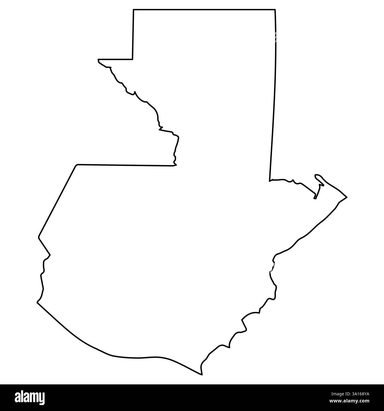 Majestic Outline map of Guatemala Hidden Natural Wonders Stock Vector