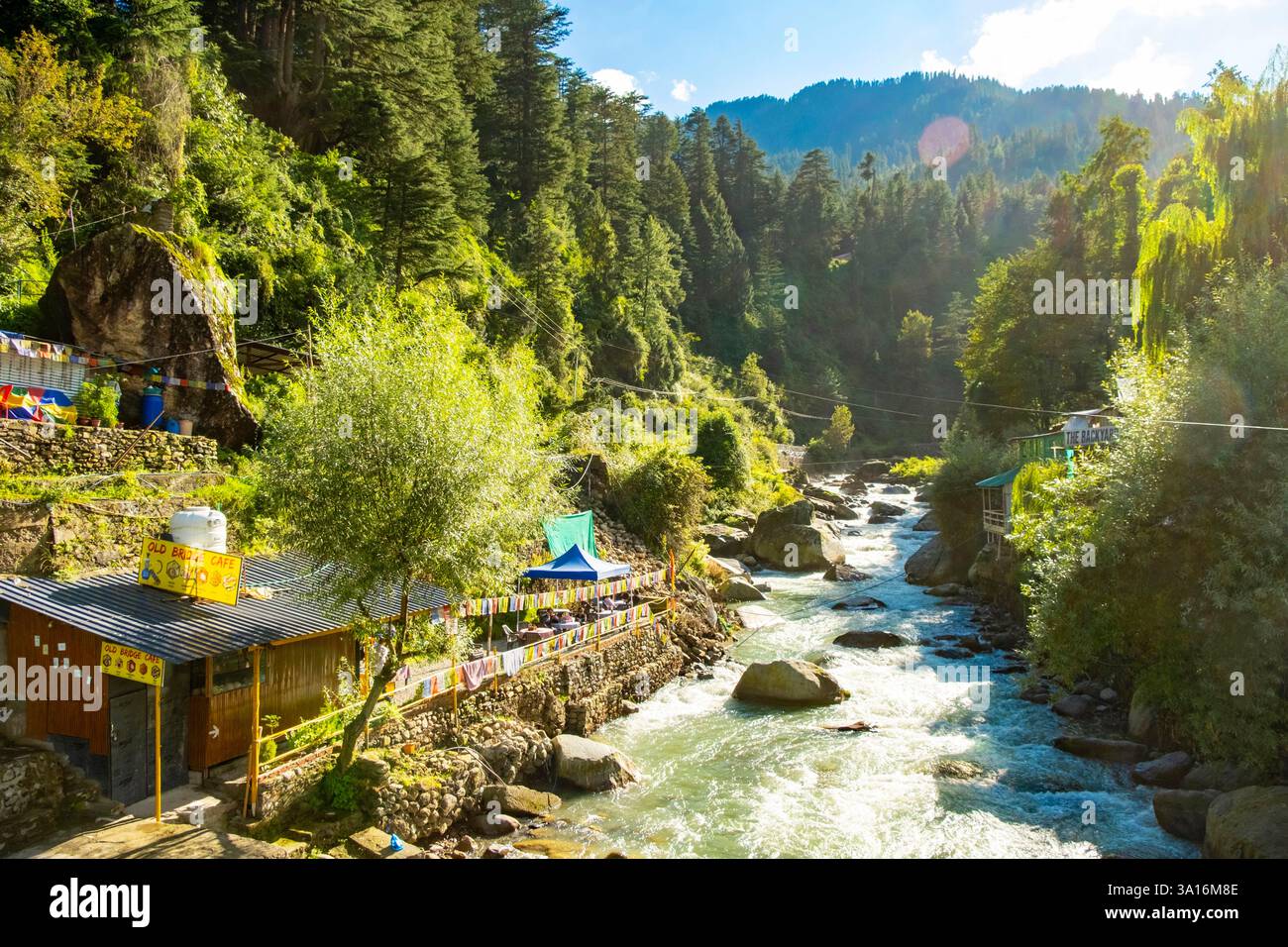 India, Himachal Pradesh state, Kullu valley, Old Manali Stock Photo