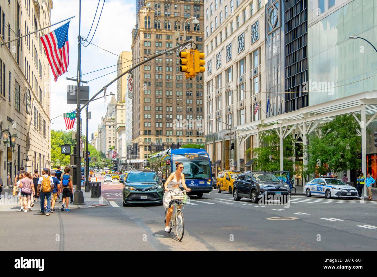 United States, New York State, New York City, 5th Avenue and 57th Stock Photo