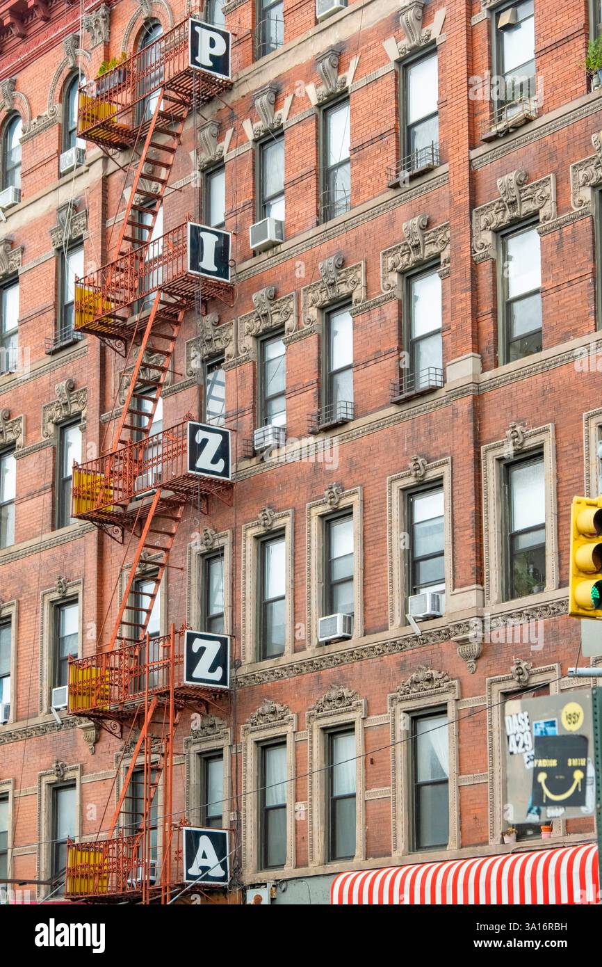 United States, New York State, New York City, Chinatown, exterior stairs Stock Photo
