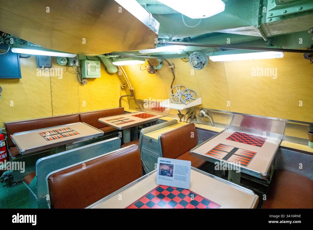United States, New York State, New York City, Manhattan, Intrepid Air Space Museum, visit to the USS Growler submarine Stock Photo
