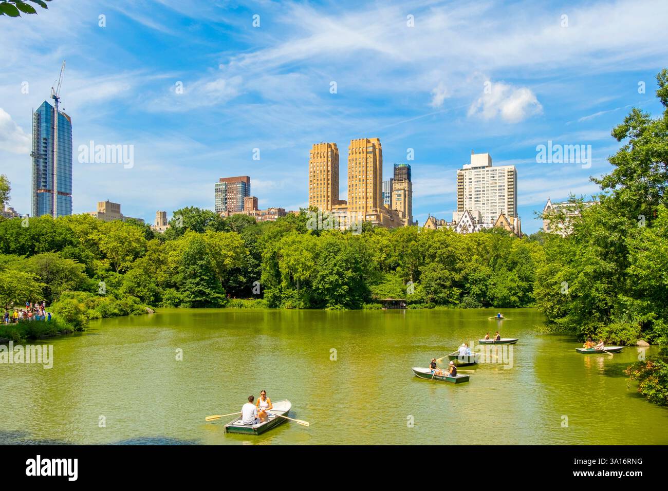 United States, New York State, New York City, Manhattan, Central Park, The Lake Stock Photo