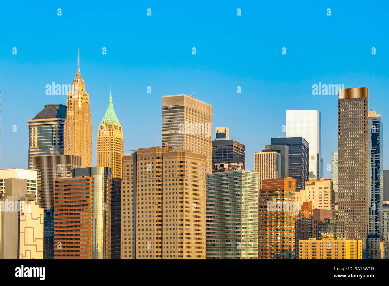 United States, New York State, New York City, Manhattan, sunrise over Lower Manhattan Stock Photo